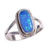 Natürlicher äthiopischer Opal Edelstein Handarbeit 925 Sterling Silber Ring S.6 g1c23