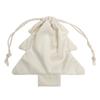 Velvet Christmas Tree Gift Bags Colorful Pom Pom Metal Bell Xmas Tree Hanging Pouch Soft Touch Tree Shaped