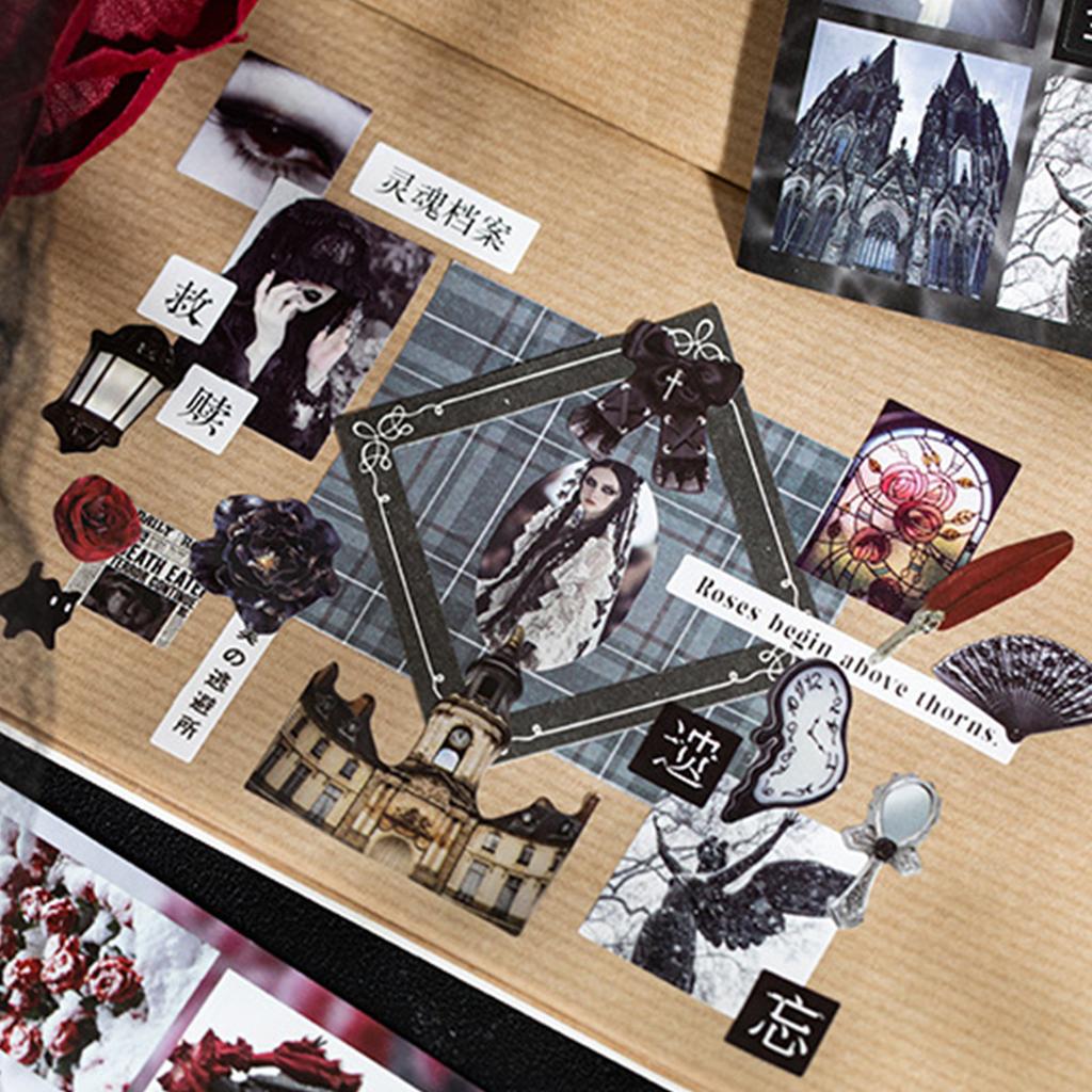 Die-Cut Sticker Book Japanese Styles Sticker Scrapbook Sticker Stationery Sticker Retro Decorative Sticker for Laptop