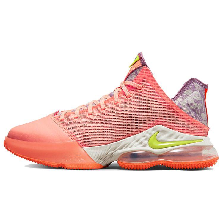 Nike LeBron 19 Low EP Hawaii Crimson Bliss Atomic Green Rush Orange Light Orewood Brown Amethyst Wave DQ8343-600 EU 42