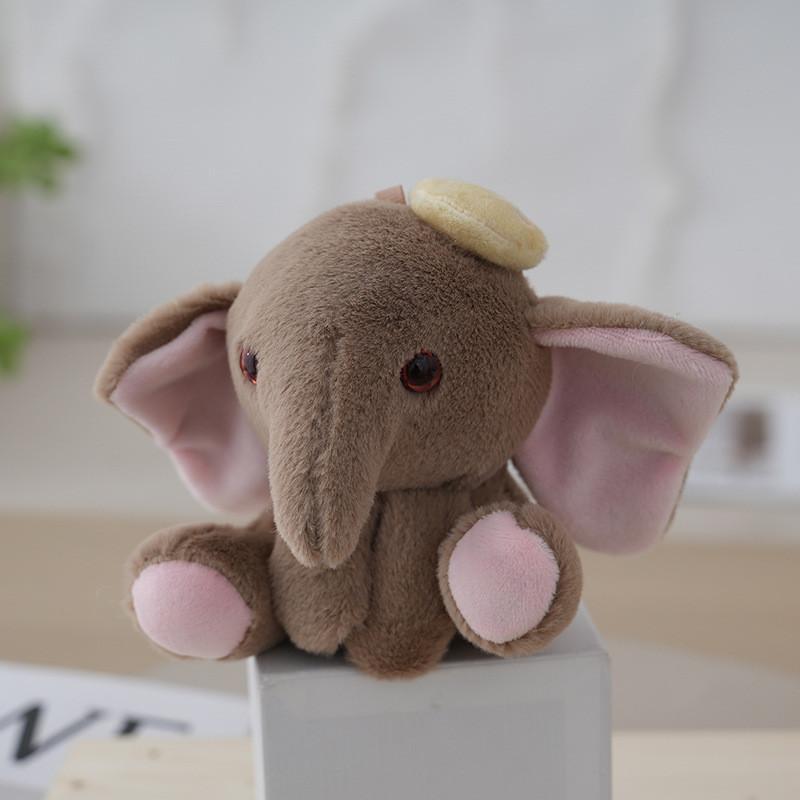 Adorable Elephant Plush Keychain Fluffy Toy For Car Keys And Women's Bags