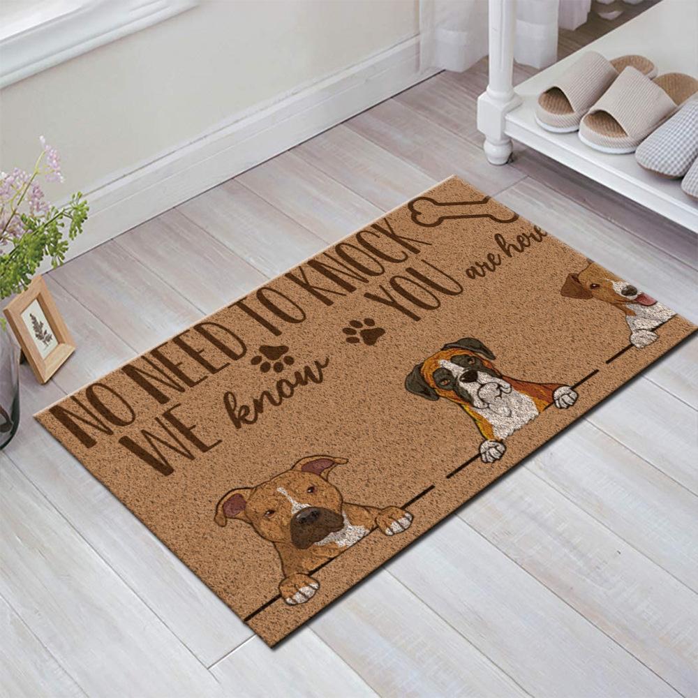 Animal Welcome Home Can Cut Pvc Door Mat Spray Silk Floor Mat Dust Carpet