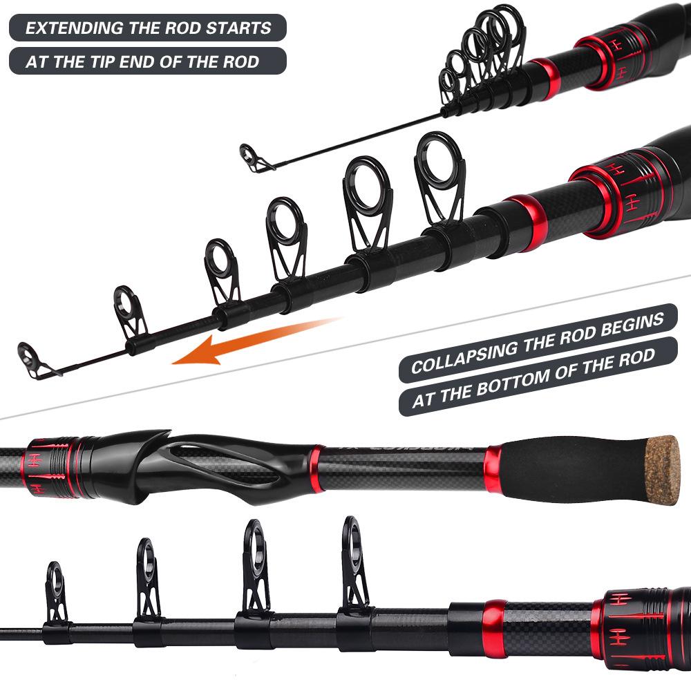 Meeresruten-Set, Weitwurf-Angelschiff, Angelruten-Taschen-Kombination, Meeresangelrute aus Kohlefaser, Meeresruten-Anfänger-Set