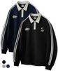 UNTAPPED STUDIO Shooting Star Track Rugby Collar Oversized Sweatshirt 3 Colors