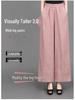 Women's 2025 Summer Cotton Linen Wide-Leg Pants - Simple, Casual, Thin, Loose, Elastic High Waist