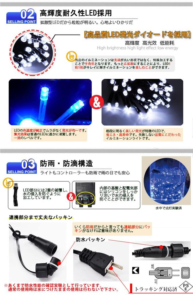 [Amazon Exclusive Brand][Japan Corporation] AKIRARI Christmas Lights, Straight, Classic, 100 Light Bulbs, 10m Long, Rainproof, Connectable,