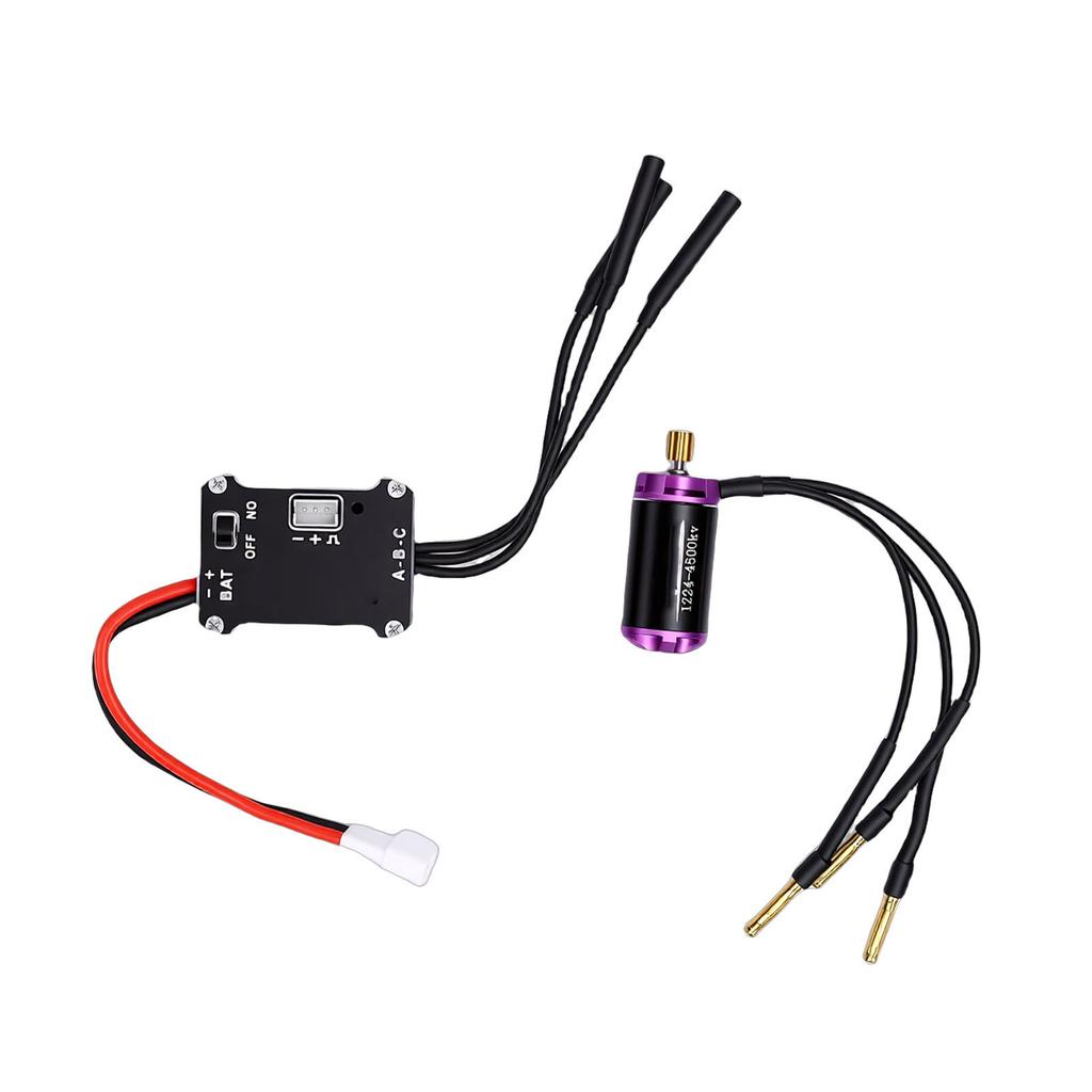1224 4500KV Brushless Motor 25A ESC Fit for SCX24 1 24 Model Cars RC Brushless Motor ESC Combo