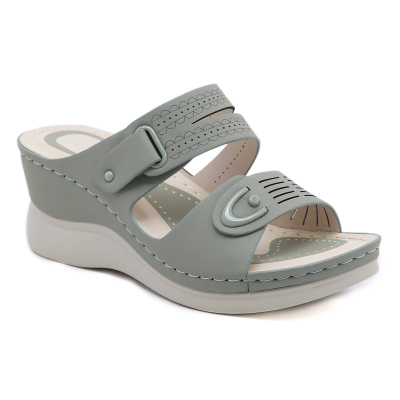 Fashion 2025 Spring And Summer New Fashionable Casual Wedge Beach Sandals Women's Shoes Comfortable, Breathable Elegant And Simple