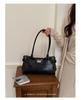 Vintage Retro Leather Baguette: High-capacity Lock Briefcase Handbag