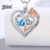 Handmade Necklace I Love You Forever Heart for Women Cubic
