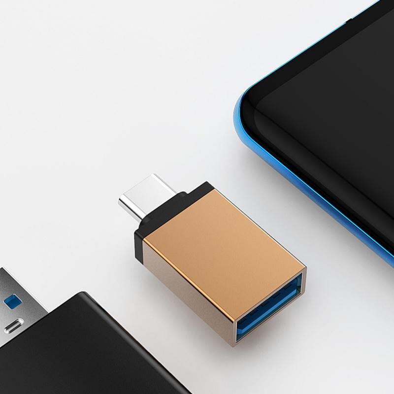 Usb 3.1 To Usb 3.0 Adapter Glossy Mobile Phone Adapter Usb C Male To Usb Female Converter Portable Type-C Converter For