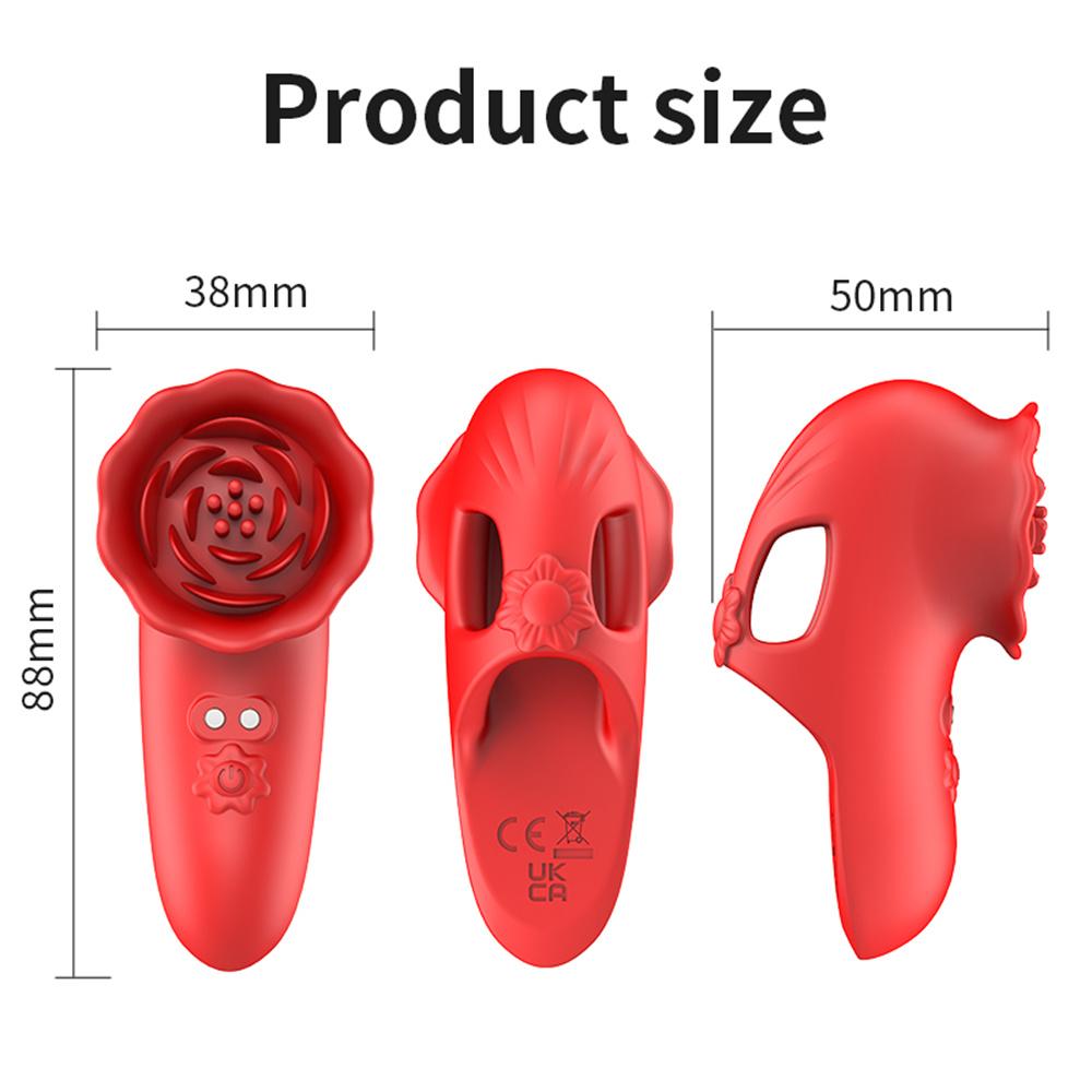 Rose Finger Vibrator for Women Nipple Massager Clitoris Stimulator Female Masturbator Sex Toys for Couples Adults Sex Pleasure