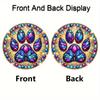 2D Flat Acrylic Cat Paw Print Theme Suncatcher, Acrylic Hanging Sign, Stained Glass Art Decorative Plaque, Nurseries, Home Decor Wall for Bar Kitchen