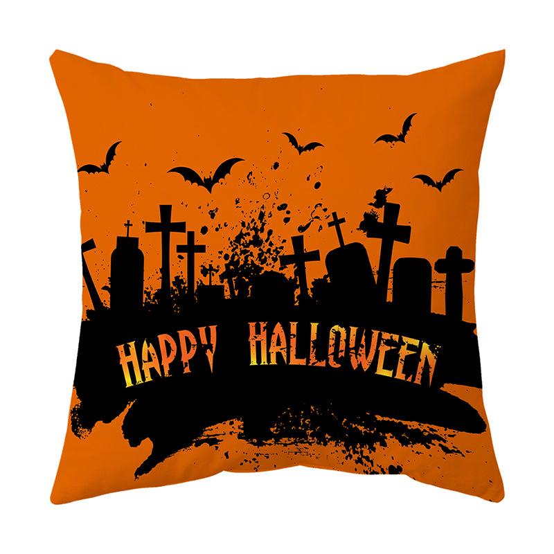 Halloween Series Pumpkin Cushion Pillow Cover Printed Pillow Cover Cushion Cover Holiday Gift