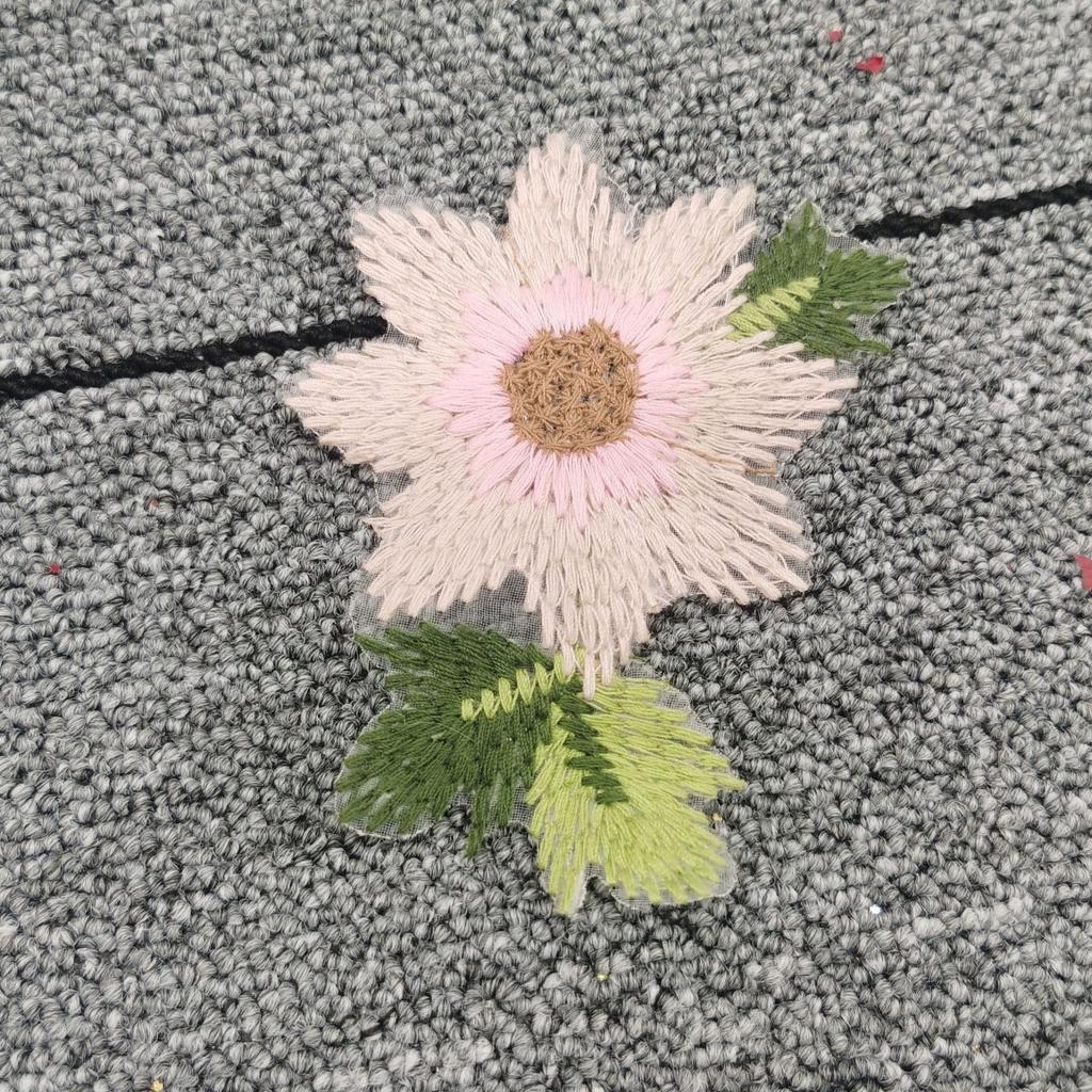 Imitation Hand Embroidery Flower Beads Color Ethnic Style Diy Decorative Patch Decal Accessories