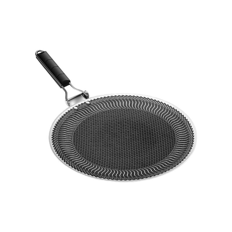 Round BBQ Griddle Pans with Handle NonStick Barbecues Plate Stainsless Steels Bakings Pans Outdoor Travel Campings Fryings Pans