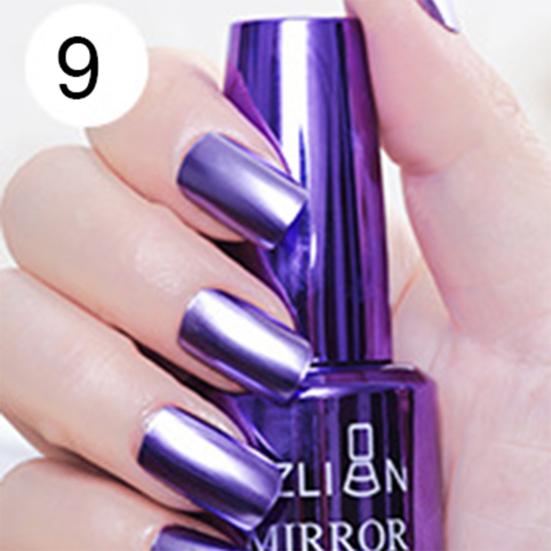 18ml Lasting Solid Color Metallic Mirror Effect Nail Art Polish Varnish Decor