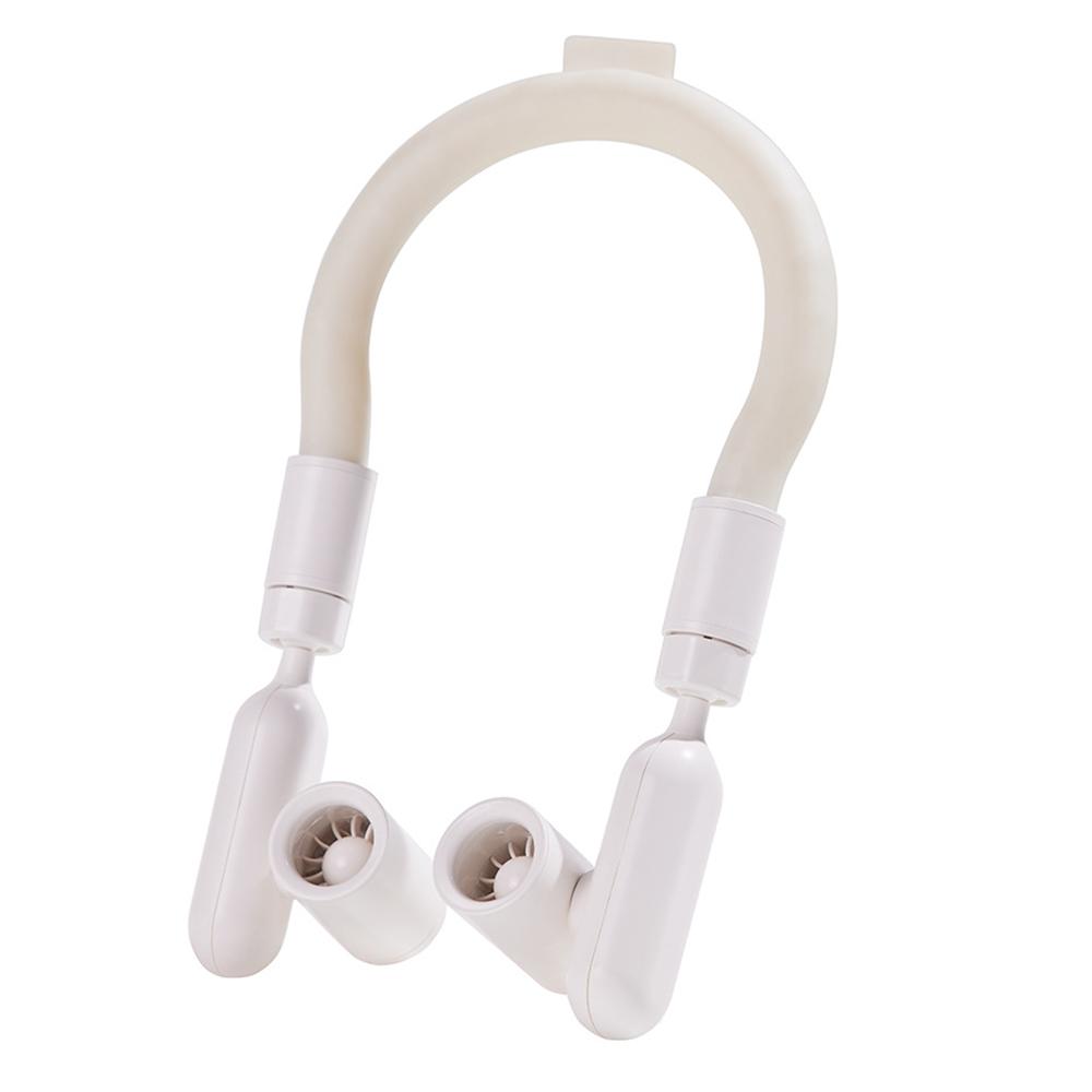 

F94 Outdoor Sports Hands Free Neck Fan 3 Speeds Adjustable Flexible Cooling Neckband Beige