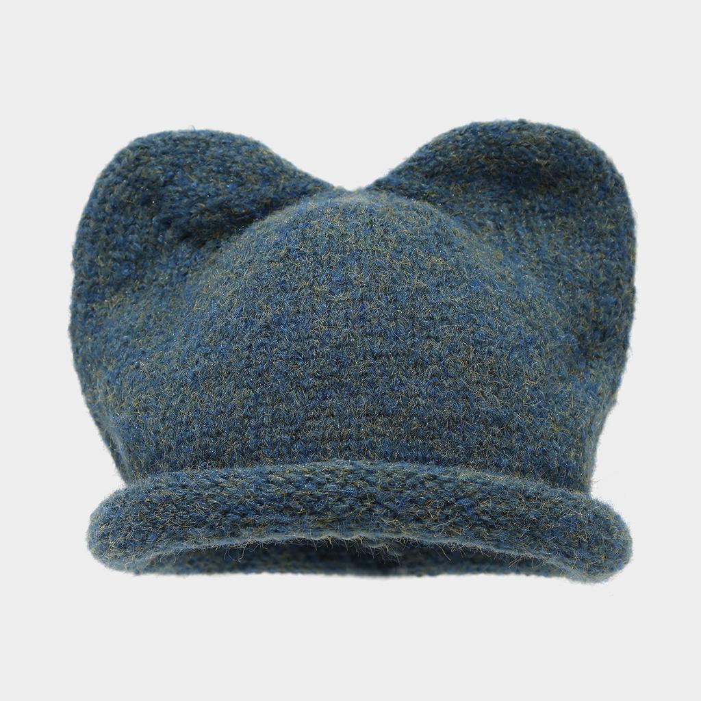 Women's Cute Ear, Warm Rolled Knit Hat for Outdoor Winter and Cold Wear