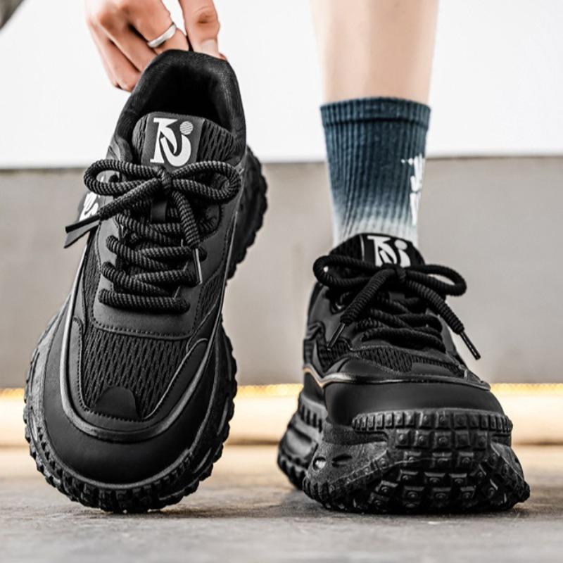 Fashion Men Shoes Thick-sole Inner Heightening Men Casual Sneakers Mesh Breathable Anti Odor Comfort Comfort Run Shoes Zapatillas Hombre