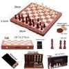 Brangdy Large Magnetic Foldable Wooden Chess & Checkers Set