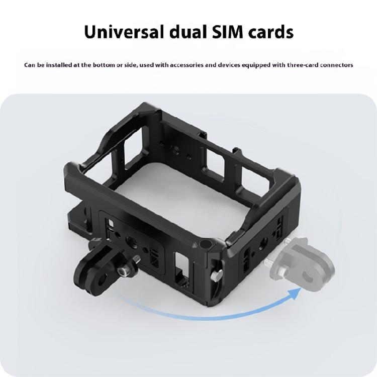 Multiple Angle Aluminum Alloy Camera Cage For Pro2 Action Cameras Featuring Quick Magnetic Attachment System