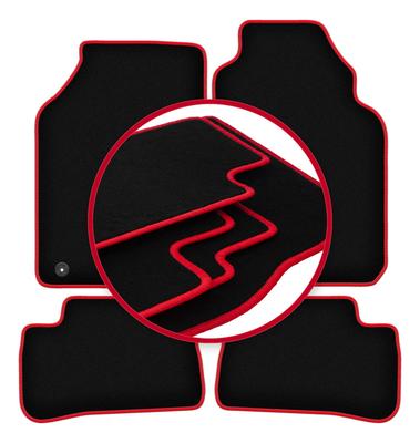 Velour Floor Mats with Red Edge For: Nissan 100NX Coupe, Targa (1990-1995)
