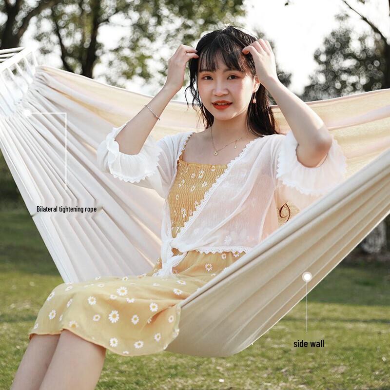 Classic Double Anti-Rollover Canvas Hammock