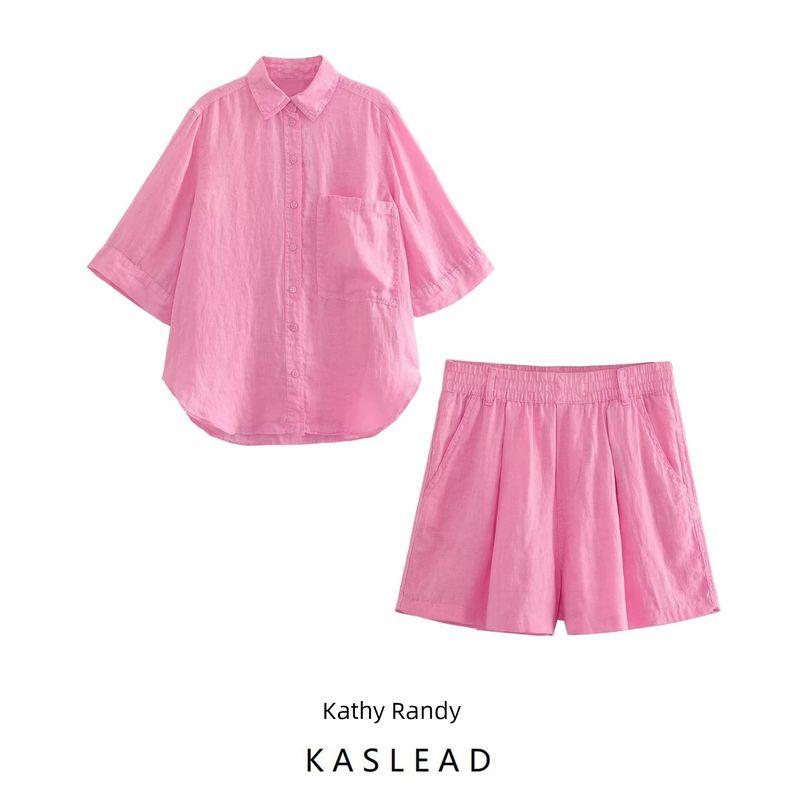 Women's Kaslead Fashion-Style Linen Shorts