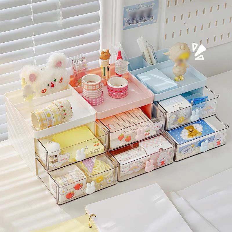 High Aesthetic Stationery, Large Capacity Pen Holder Storage Box, Multifunctional Makeup Brush Storage