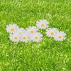 G329 10Pcs/Set Simulated Daisy Shape Garden Stake Outdoor Courtyard Patio Lawn Decoration