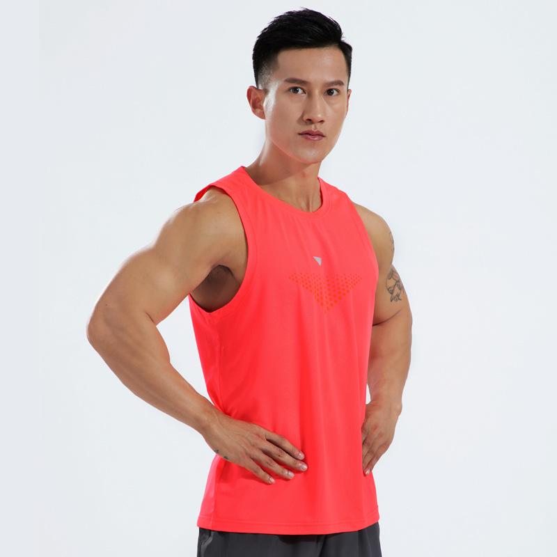 Plus Size Quick-Dry Breathable Sports Running Vest L оранжевый