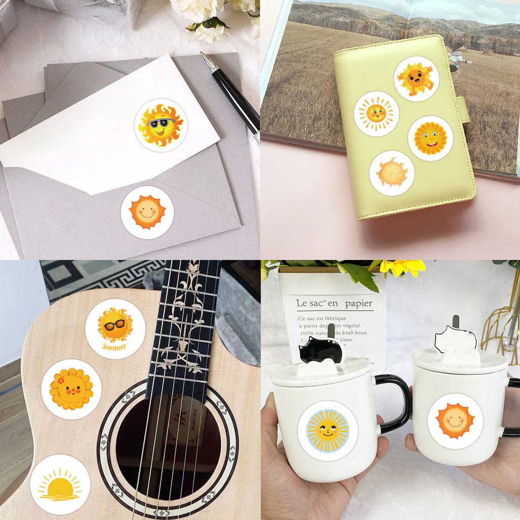 500 Stickers/rolls of Sunny and High-light Rolls of Rolls of Children's Toys Reward Stickers Creative Decorative Self-adhesive Stickers