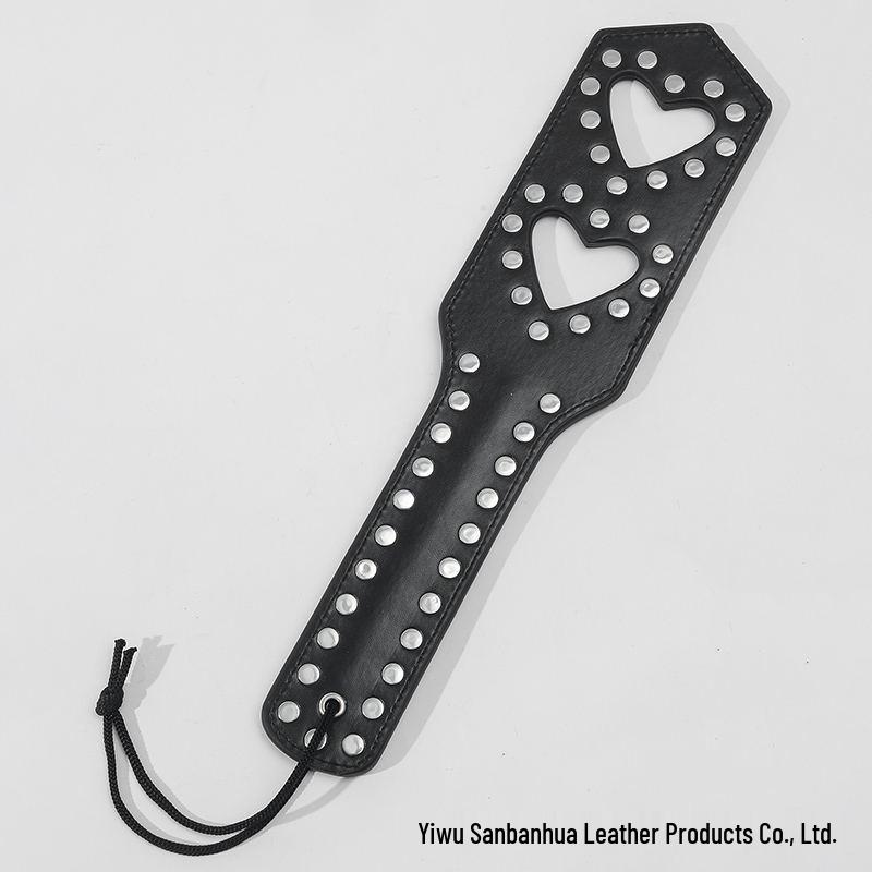 PU Leather Spiked Paddle - Couples' Flirtation and Spanking Toy.