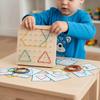 Wooden Math Montessori Toy Graphics Shape Geometry Educational Toy  Teaching Tool
