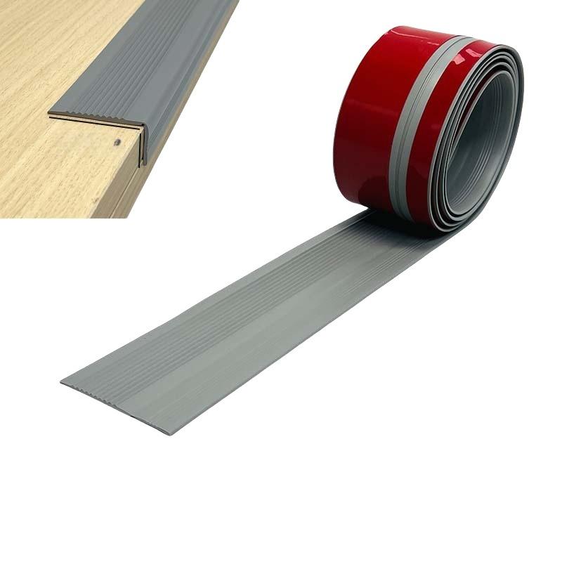 1pc 2m/78.74in Black Stair Nosing & Edge Protector - Self-Adhesive Non-Slip Stair Edging Trim, Stair Nose Molding for Indoor