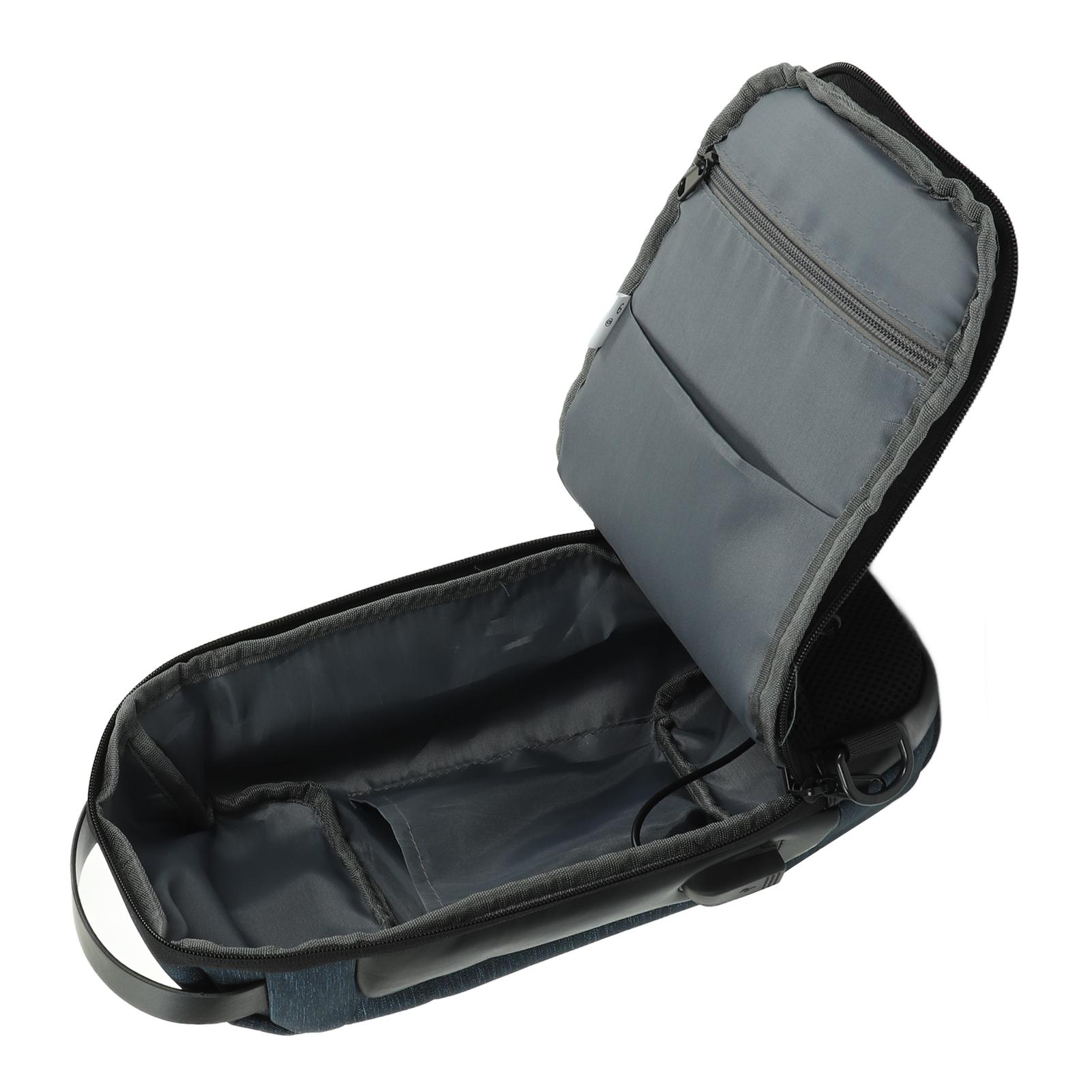 

Слинг-рюкзак USB предотвращает кражу водонепроницаемые нагрудные сумки через плечо для велоспорта, ходьбы, походов на открытом воздухе