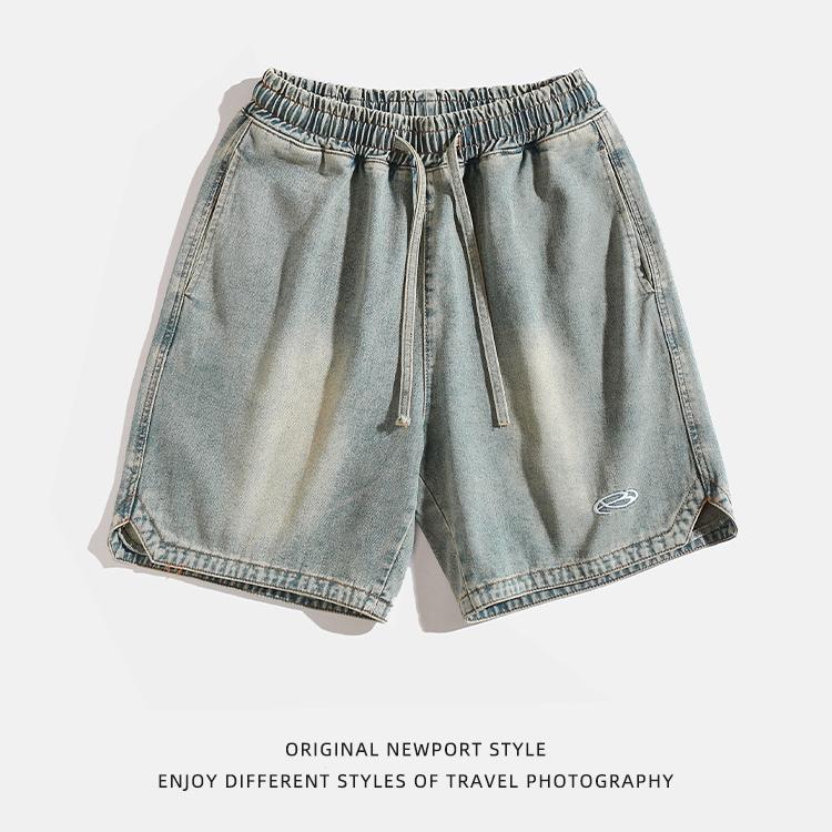 Jeansshorts mit dreieckigem Saum für Herren