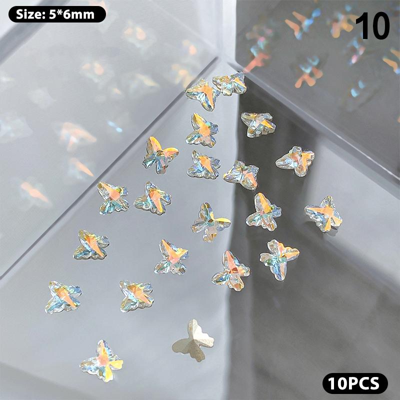 3D Schmetterling Super Flash Bottom Aurora Diamant 3D Nagel Dekoration Nagel Zubehör
