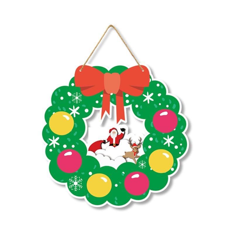 Cross-border Christmas Letter Flag Banner Paper Christmas Latte Flower Flag Hanging Flag Atmosphere Decoration Party Decorations