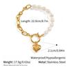 Yori Pearl Romantic Heart Bracelet for Women Temperament Popular Waterproof Retro Classic Stainless Steel Jewelry Gift
