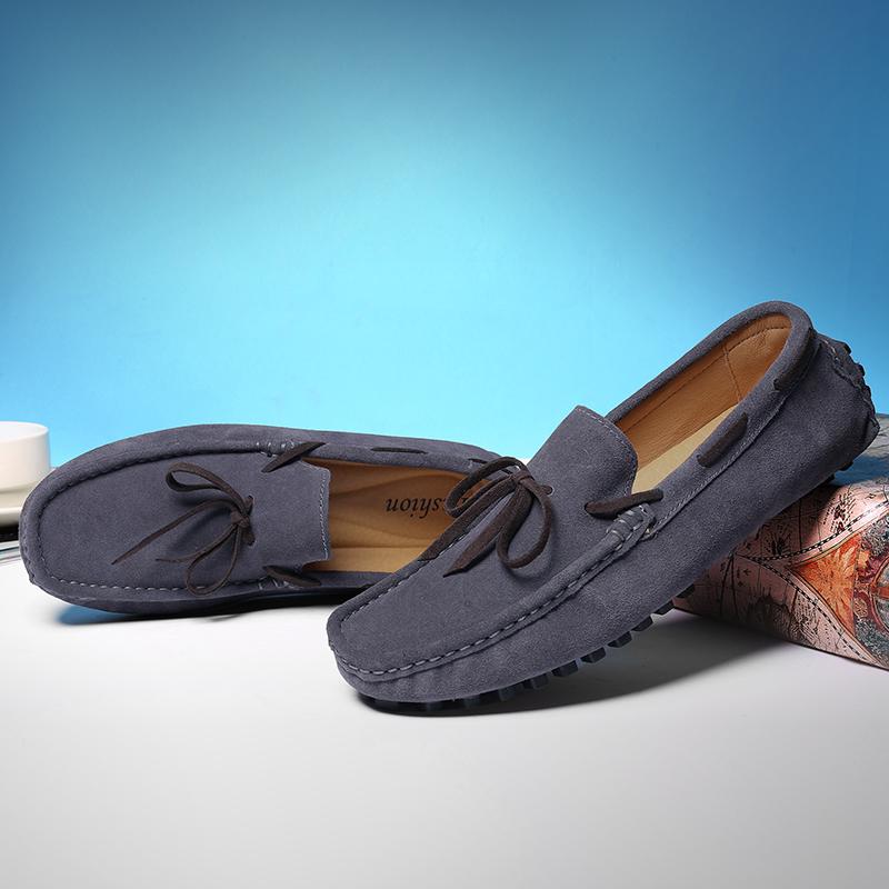 Mens Shoes Suede Leather Men Casual Shoes Luxury Brand Men'S Loafers Moccasins Breathable Slip On Tassel Male Flat Driving Shoes
