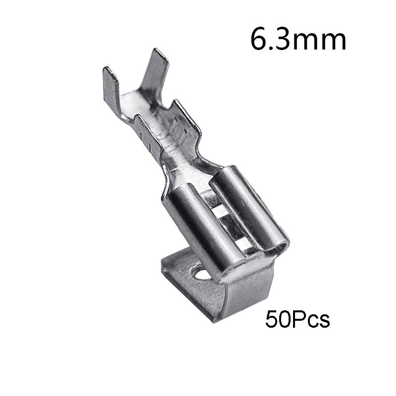 6.3mm 4.8mm Sangle anti-retour Fiche auto-bloquante Terminal à ressort serti à froid Fil Joint en cuivre DJ6212-4.8B DJ6212-6.3B
