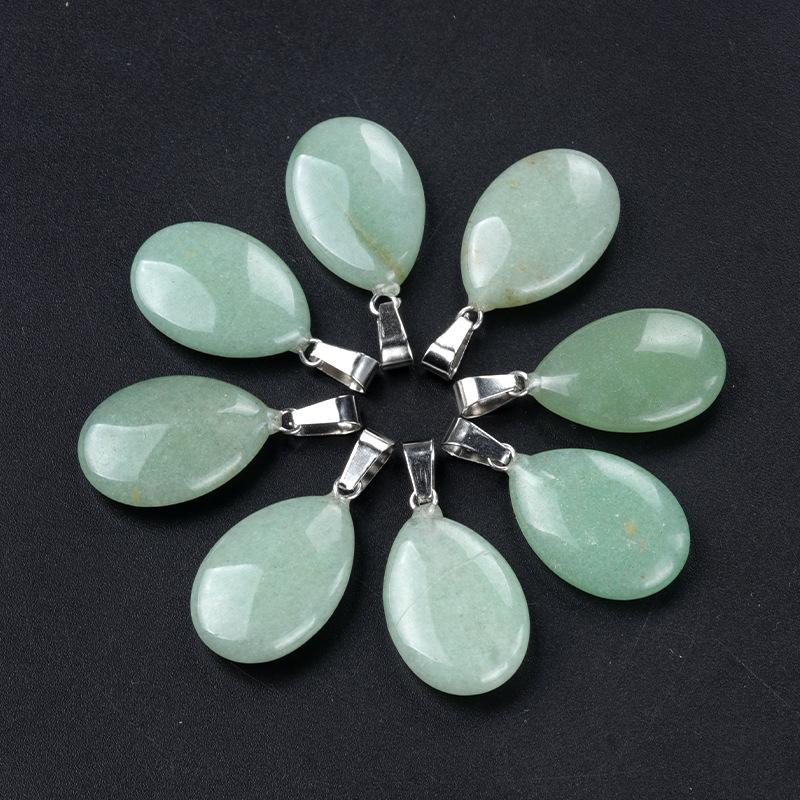 

Плоское ожерелье с подвеской в форме капли - подвеска в форме капли из натурального агата для самостоятельного изготовления ювелирных изделий, модное ожерелье (1Pcs)Green Aventurine