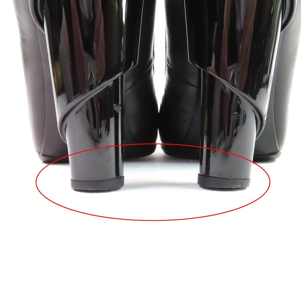 Great CHANEL Ankle boots black leather Women 36 G26164 Used
