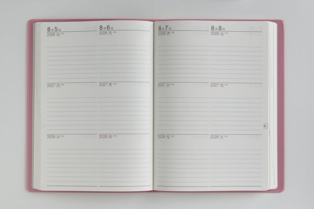 Takahashi Planner April Desk 950 2026, Start, A5, 3-Year Journal, Pink, No.
