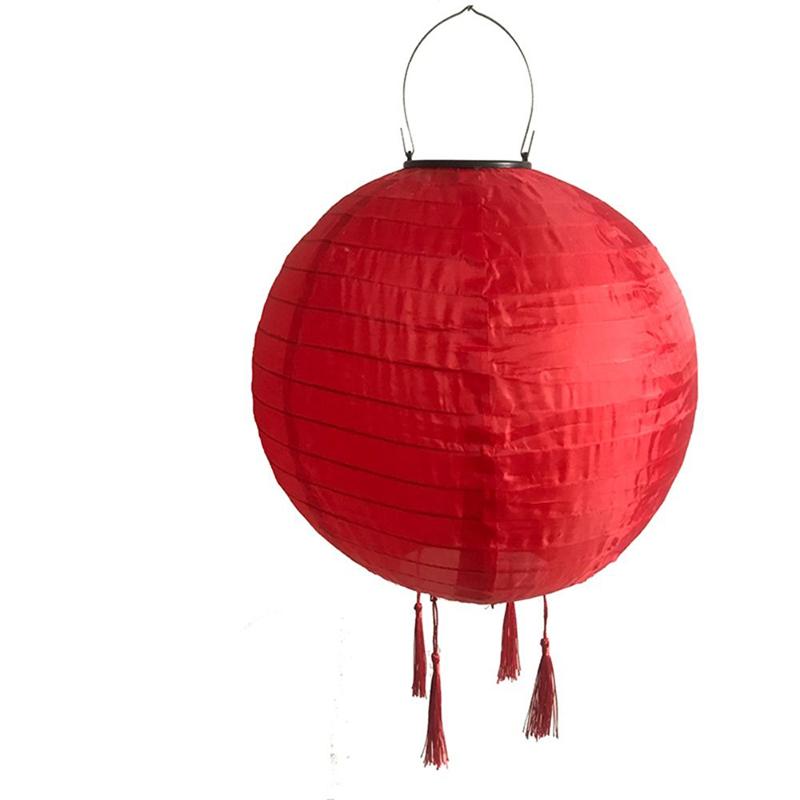 12 Inch Waterproof Solar Powered Lanterns Chinese Lantern Led Lamp Outdoor Decoration Balls Light Solar Lantern Party Decoration