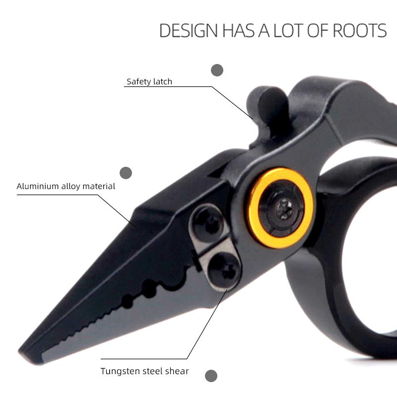 Fishing Activities Aluminum Alloy Fishing Split Ring Pliers Fishing Multitool Shear Protable Lightweight Rust-Proof Hook Remover