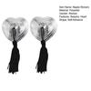 1 Pair Nipple Covers Sequins Shiny Heart Shape Nippleless Stickers Tassels Self-Adhesive Invisible Chest Pads for Home