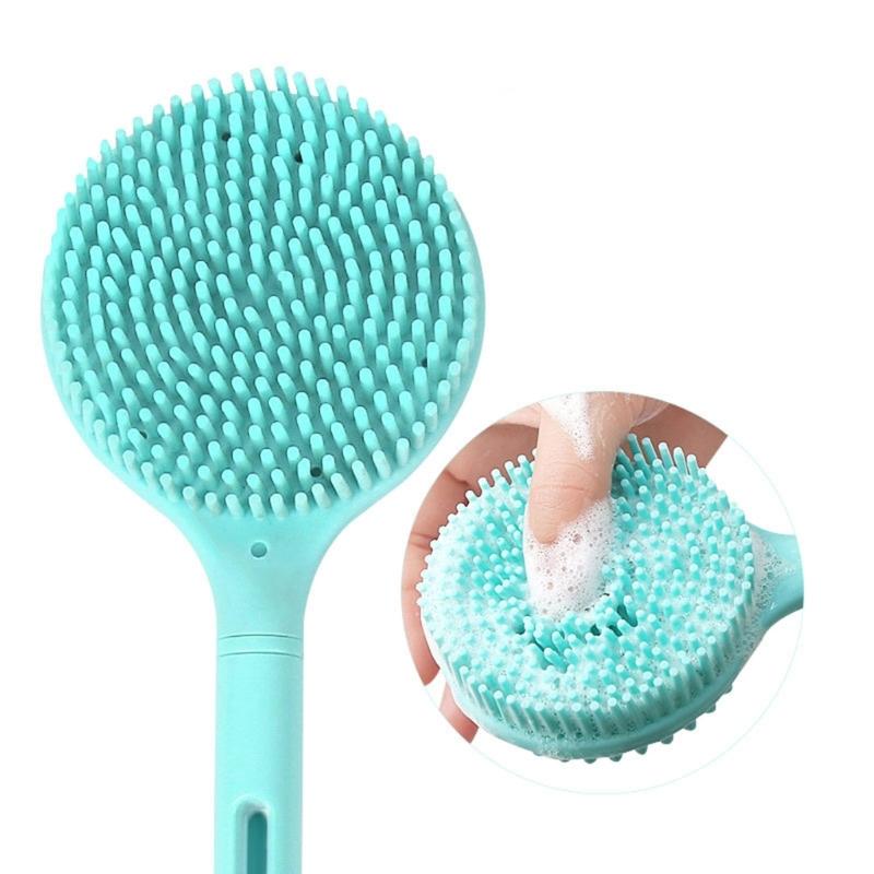 40cm Silicone Body Scrub Brush For Exfoliation And Skin Cleaning Gentle Back Massager With Hanging Hook